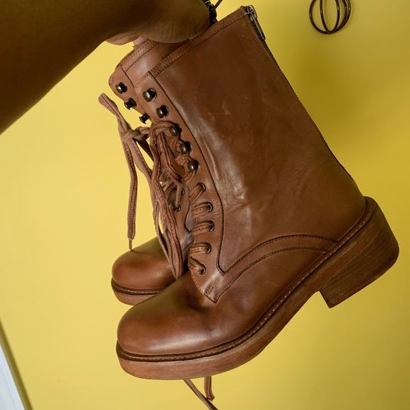 NWOB Free People Santa Fe Lace-Up Leather Boot - Picture 9 of 13